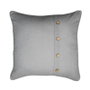 DKD Home Decor Cojín Gris Claro con Botones de Coco y Cierre de Cremallera, Pack de 2