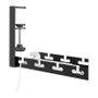 LogiLink Organizador de bandejas para cables extensible de metal negro