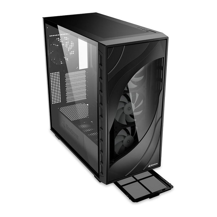 SHARKOON Rebel C80G RGB ATX Torre ATX de PC con Panel de Cristal Templado Negro