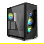 SHARKOON Rebel C80G RGB ATX Torre ATX de PC con Panel de Cristal Templado Negro