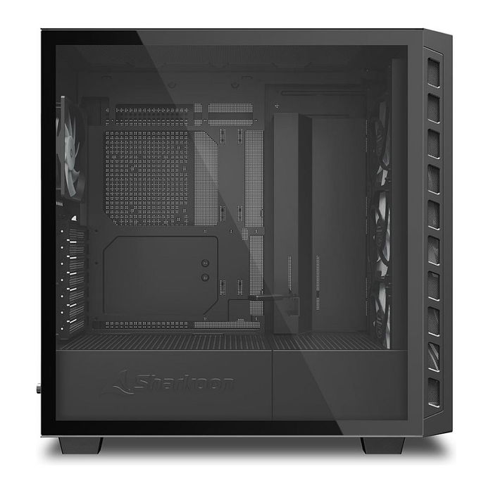 SHARKOON Rebel C80G RGB ATX Torre ATX de PC con Panel de Cristal Templado Negro