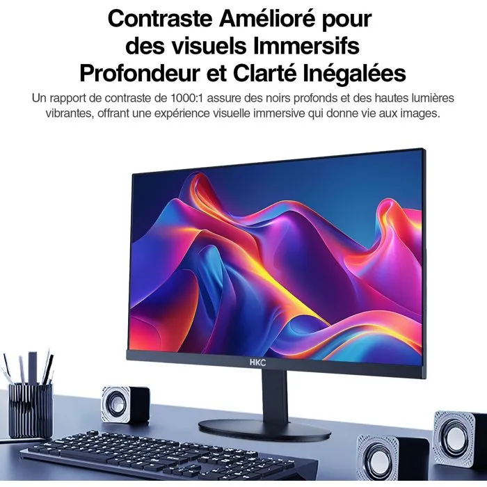 HKC Monitor Gaming 27" V2718QS - Pantalla QHD 2560x1440, 144Hz, 1ms, Panel IPS, HDMI/DP