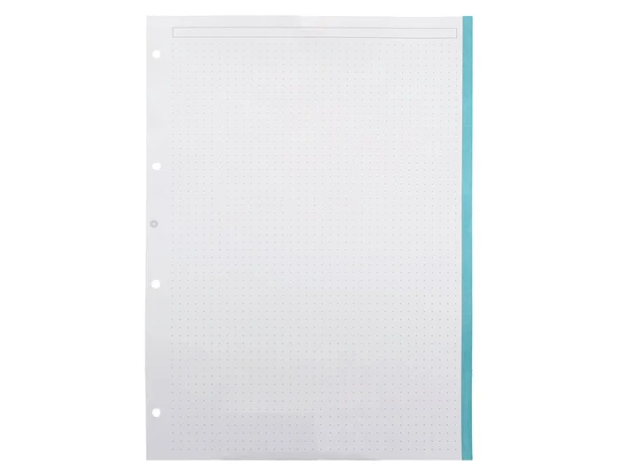 Antartik Recambio A4 100 Hojas 90gr Puntos 4 Taladros Bandas de 5 Colores