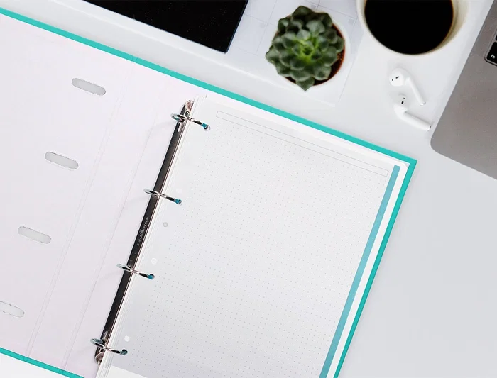 Antartik Recambio A4 100 Hojas 90gr Puntos 4 Taladros Bandas de 5 Colores