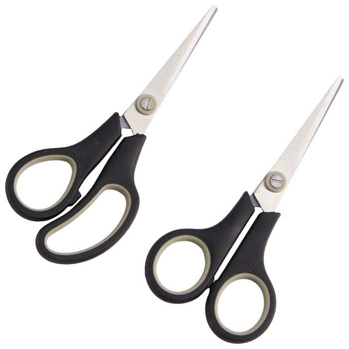 Day Juego de 3 Tijeras de Acero Inoxidable y Plástico, para Diestros y Zurdos, Aptas para Lavavajillas, 14-20 cm