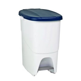 Pedalbin Cubo de Basura Azul con Pedal, 25 Litros, 42 cm Alto x 27 cm Ancho x 40 cm Largo