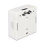 DeLOCK 86197 Toma de red de 2 puertos Cat.6A LSA Blanco