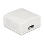 DeLOCK 86197 Toma de red de 2 puertos Cat.6A LSA Blanco