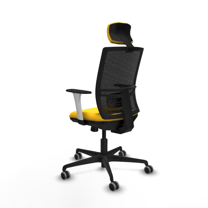 PIQUERAS Y CRESPO Silla de oficina Yunquera con mecanismo Sincro/Traslack Amarillo y Negro PIQUERAS Y CRESPO Silla de oficina Yunquera con mecanismo Sincro/Traslack Amarillo y Negro