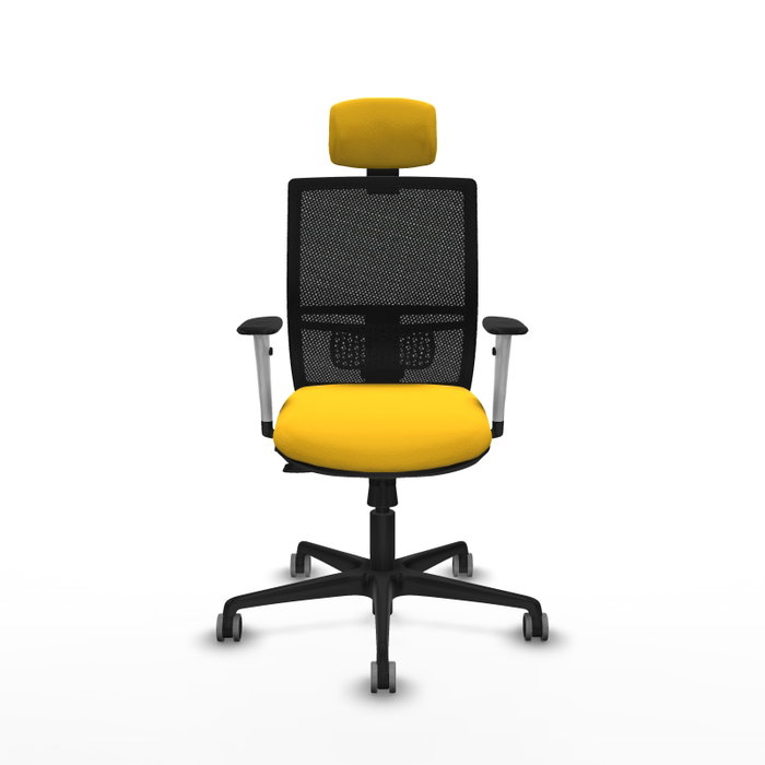 PIQUERAS Y CRESPO Silla de oficina Yunquera con mecanismo Sincro/Traslack Amarillo y Negro PIQUERAS Y CRESPO Silla de oficina Yunquera con mecanismo Sincro/Traslack Amarillo y Negro