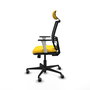 PIQUERAS Y CRESPO Silla de oficina Yunquera con mecanismo Sincro/Traslack Amarillo y Negro