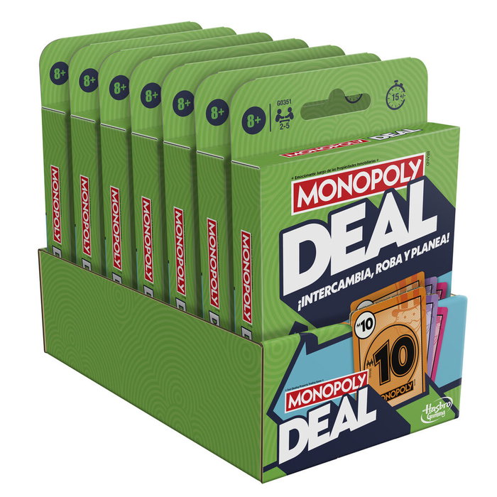 HASBRO Monopoly Deal Juego de Cartas Español +8 Años 2-5 Jugadores 15 Minutos HASBRO Monopoly Deal Juego de Cartas Español +8 Años 2-5 Jugadores 15 Minutos