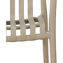 Solaria Juego de 4 Sillas de Jardín Apilables en Polipropileno Reforzado - 55x58x81 cm - Color Beige