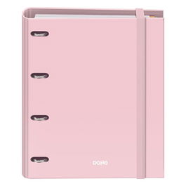 Carpebloc Dohe Serenity A4 4 Anillas Mixtas 35 Mm Con Recambio 100Hj. 90Gr. Cuadric.5X5 Rosa