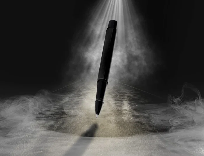 Belius Turbo Bolígrafo Aluminio Negro Tinta Azul 0,8 mm Diseño Deportivo Caja Magnética