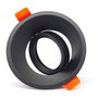 F-Line Aro Halógeno de Empotrar Basculante Profundo Redondo Negro Ø90 x 42 mm con Portalámparas GU10 Incluido - Para Bombilla GU10 (No Incluida) - IP20 - Corte Ø85 mm