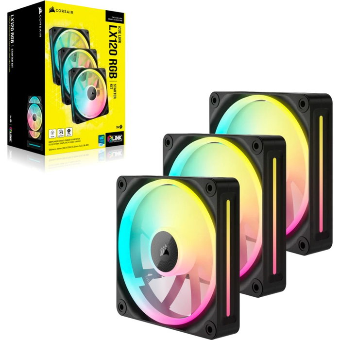 Corsair Pack de 3 Ventiladores iCUE LINK RX120 RGB para PC Gaming y Refrigeración de Alto Rendimiento con Control PWM y Rodamientos Magnetic Dome Corsair Pack de 3 Ventiladores iCUE LINK RX120 RGB para PC Gaming y Refrigeración de Alto Rendimiento con Control PWM y Rodamientos Magnetic Dome