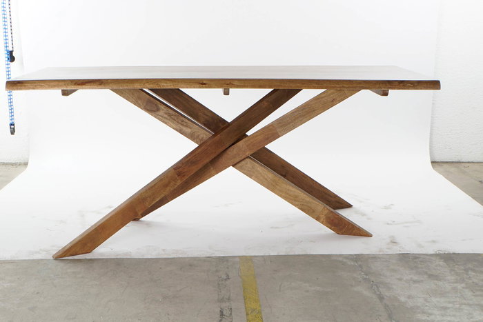 DKD Home Decor Mesa Comedor Colonial Natural 86 x 76 x 180 cm DKD Home Decor Mesa Comedor Colonial Natural 86 x 76 x 180 cm