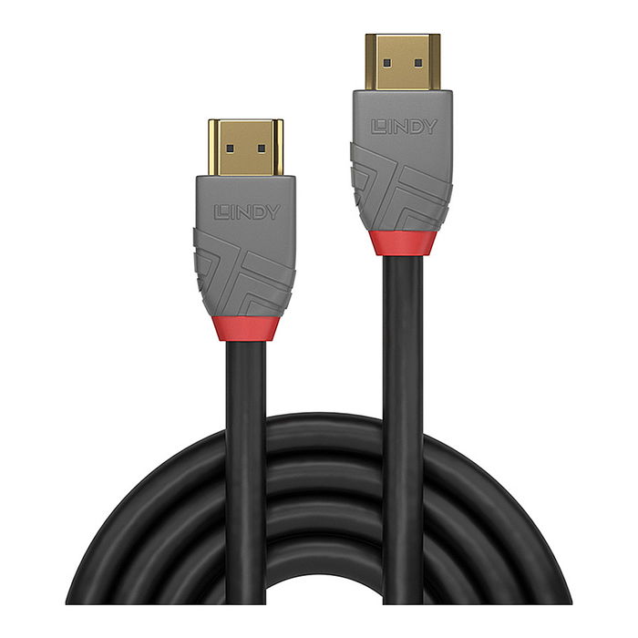 LINDY Cable HDMI High Speed Anthra Line 1 Metro - Certificado, 4K@60Hz, HDR, 18 Gbps, Oro Chapado LINDY Cable HDMI High Speed Anthra Line 1 Metro - Certificado, 4K@60Hz, HDR, 18 Gbps, Oro Chapado
