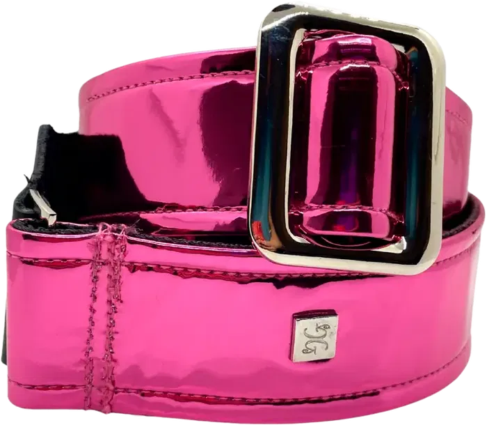 GETM Correa Guitarra/Bajo Mirror Reflective Fuchsia Ajustable 165cm Nylon Piel Vinilo