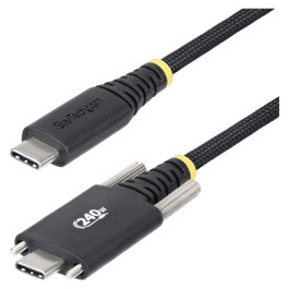 StarTech.com Cable USB-C de Carga 240W PD EPR 5A 3m con Fijación por Tornillo, Nylon Trenzado, Certificado USB-IF, para Laptop