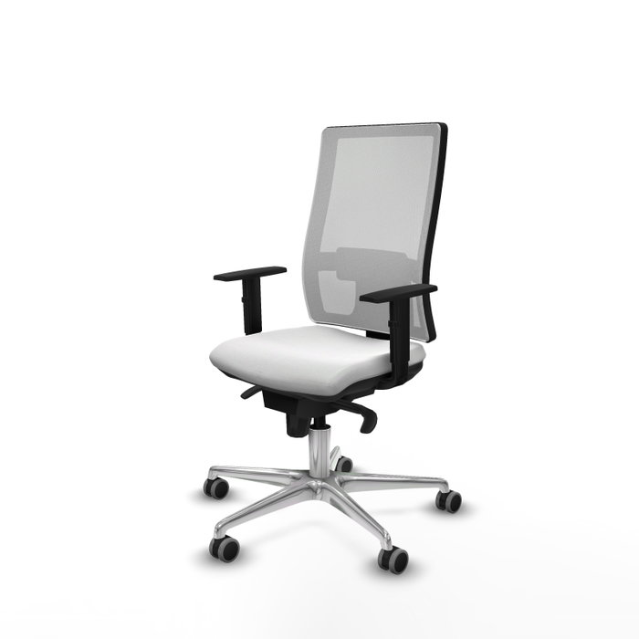 PIQUERAS Y CRESPO Silla de oficina Horna Blanca con mecanismo Sincro