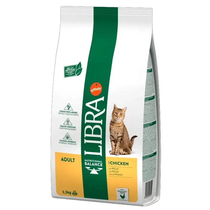 Affinity Libra Feline Adult Pollo Pienso para Gatos Adultos Sabor Pollo, Saco 12 kg Affinity Libra Feline Adult Pollo Pienso para Gatos Adultos Sabor Pollo, Saco 12 kg