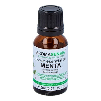 AROMASENSIA Aceite Esencial de Menta 15ml Refrescante para Deportistas y Pies Sudorosos AROMASENSIA Aceite Esencial de Menta 15ml Refrescante para Deportistas y Pies Sudorosos