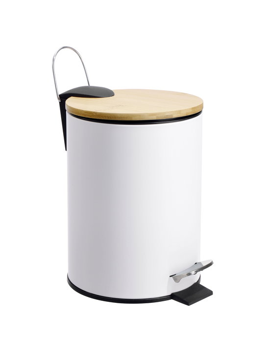 Confortime Cubo Pedal Metal T/Bambu 3L 17 x 17 x 22.7 cm (6 Unidades)