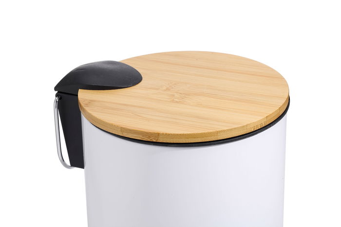 Confortime Cubo Pedal Metal T/Bambu 3L 17 x 17 x 22.7 cm (6 Unidades)