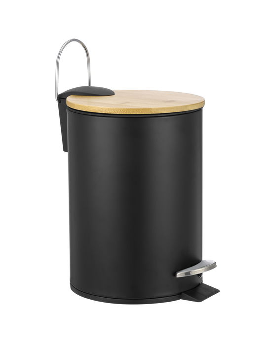 Confortime Cubo Pedal Metal T/Bambu 3L 17 x 17 x 22.7 cm (6 Unidades)