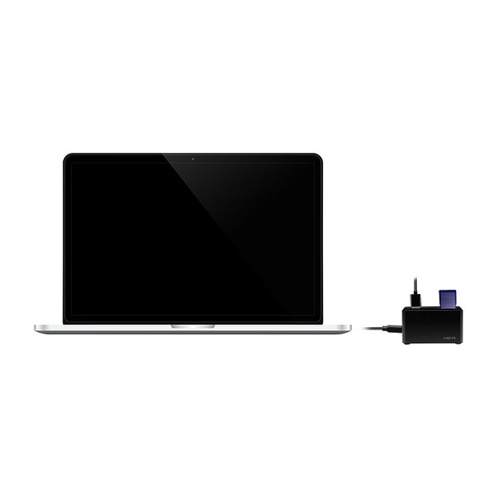 LogiLink Mini Docking USB 3.2 Gen1 con 8 puertos y USB-C, negro