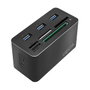 LogiLink Mini Docking USB 3.2 Gen1 con 8 puertos y USB-C, negro
