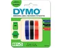 Dymo Cinta de Relieve 3D 9mm x 3m - Pack de 3 Colores (Azul, Negro, Rojo) Armonizado