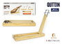 Quttin Jamonero de Madera Plegable | 48 cm Largo x 17 cm Ancho x 4,5 cm Alto (6 Unidades)