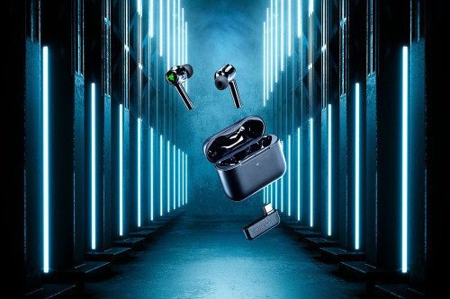 Razer RZ12-04590100-R3G1 Auriculares True Wireless Stereo (TWS) HyperSpeed Bluetooth para Juego Intraurales, Cancelación de Ruido Activo, IPX4, Negro