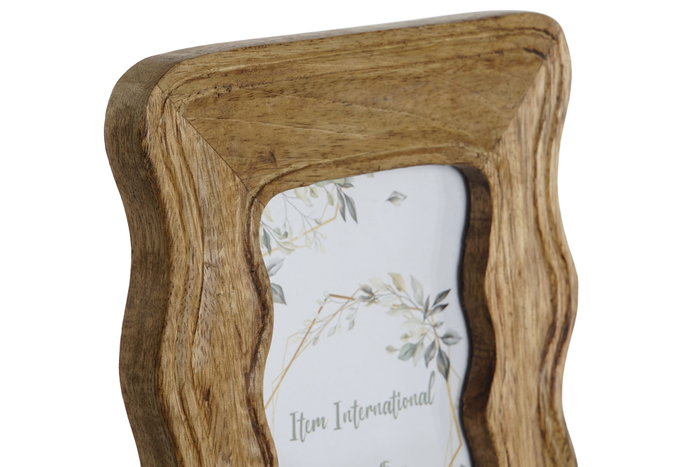 DKD Home Decor Marco de Fotos de Mango con Diseño de Ondas Natural