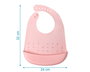 KioKids Babero Silicona Rosa con Bolsillo Recogemigas para Bebé +4 Meses Impermeable