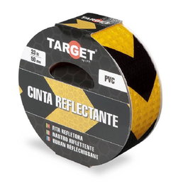 TARGET Cinta adhesiva reflectante de flecha amarillo y negro 50 mm x 33 m