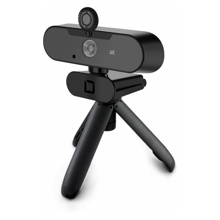 DICOTA D31888 Webcam PRO Plus 4K, 3840 x 2160 Pixeles, 60 pps, Tapa de Privacidad, Conectar y Usar