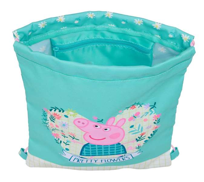 Safta Saco Plano Junior Peppa Pig "Pretty Flowers" 26x34x1cm