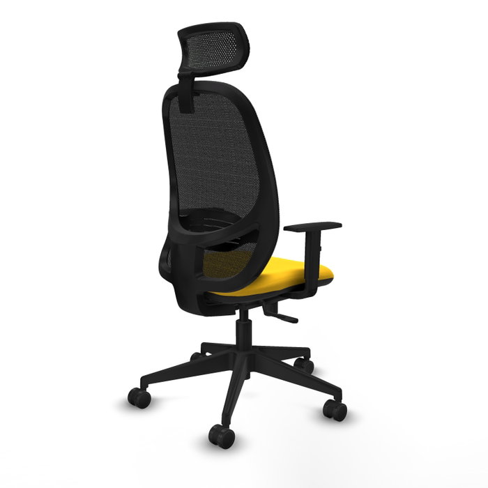 PIQUERAS Y CRESPO Silla de oficina Cilanco con mecanismo Sincro, Amarillo y Negro PIQUERAS Y CRESPO Silla de oficina Cilanco con mecanismo Sincro, Amarillo y Negro
