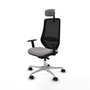 PIQUERAS Y CRESPO Silla de oficina Mardos con mecanismo Sincro/Traslack Gris y Negro