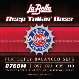 Juego de Cuerdas La Bella para Bajo Deep Talkin Original 052-110