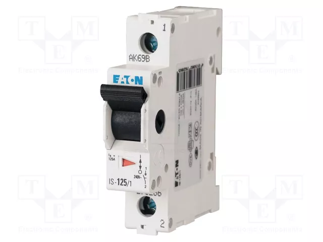 EATON ELECTRIC IS-100/1 Interruptor de aislamiento 100A 240VAC EATON ELECTRIC IS-100/1 Interruptor de aislamiento 100A 240VAC