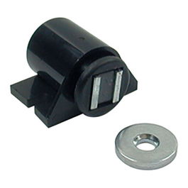 Herrajes Alk Cierre Magnético Erizo K4(10) Negro Con Placa Regulable De Sobreponer Con Placa Imán