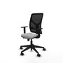 PIQUERAS Y CRESPO Silla de oficina Motilla con mecanismo Sincro/Traslack Gris claro/Negro