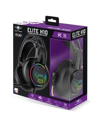Spirit of Gamer ELITE-H10 Auriculares Gaming para PC Diadema Alámbrico USB Negro con Sonido 7.1 Virtual, Micrófono Boom y Control de Volumen Spirit of Gamer ELITE-H10 Auriculares Gaming para PC Diadema Alámbrico USB Negro con Sonido 7.1 Virtual, Micrófono Boom y Control de Volumen