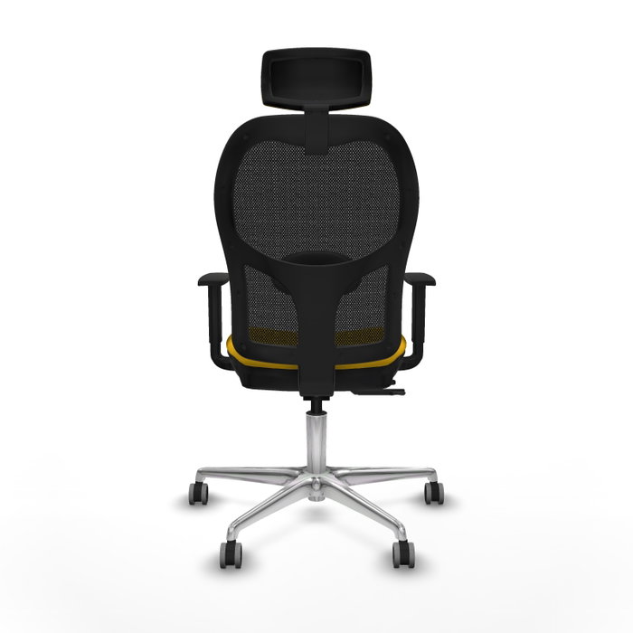 PIQUERAS Y CRESPO Silla de oficina Jorquera con mecanismo Sincro/Traslack Amarillo y Negro