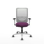 PIQUERAS Y CRESPO Silla de oficina Zulema con mecanismo Sincro, Morado y Blanco